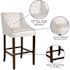 Carnegy Avenue 30 in White Leather Bar Stool (Set of 2)