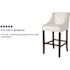 Carnegy Avenue 30 in White Leather Bar Stool (Set of 2)
