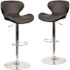 Carnegy Avenue 33 in Black Vinyl Bar Stool (Set of 2)