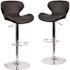 Carnegy Avenue 33 in Black Vinyl Bar Stool (Set of 2)