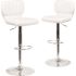Carnegy Avenue 33.5 in White Vinyl Bar Stool (Set of 2)