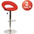 Carnegy Avenue 32.75 in Red Bar Stool (Set of 2)