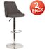 Carnegy Avenue 32.5 in Dark Gray Fabric Bar Stool (Set of 2)