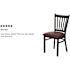 Carnegy Avenue Burgundy Vinyl Seat/Black Metal Frame Restaurant Chairs (Set of 2)