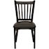 Black Hercules Series Vertical Back Metal Restaurant Chairs, Modern Armless Dining Chairs for Restaurants (Set of 2)