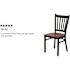 Carnegy Avenue Cherry Wood Seat/Black Metal Frame Restaurant Chairs (Set of 2)