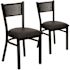 Carnegy Avenue Black Vinyl Seat/Black Metal Frame Restaurant Chairs (Set of 2)