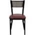 Carnegy Avenue Burgundy Vinyl Seat/Black Metal Frame Restaurant Chairs (Set of 2)