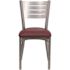 Carnegy Avenue Burgundy Vinyl Seat/Silver Frame Restaurant Chairs (Set of 2)