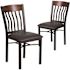 Carnegy Avenue Walnut Restaurant Chairs (Set of 2)