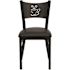 Carnegy Avenue Black Vinyl Seat/Black Metal Frame Restaurant Chairs (Set of 2)