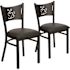 Carnegy Avenue Black Vinyl Seat/Black Metal Frame Restaurant Chairs (Set of 2)