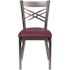 Carnegy Avenue Burgundy Vinyl Seat/Clear Coated Metal Frame Restaurant Chairs (Set of 2)