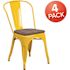 Carnegy Avenue Yellow Restaurant Chairs (Set of 4)