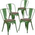 Carnegy Avenue Green Restaurant Chairs (Set of 4)