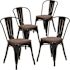 Carnegy Avenue Black Restaurant Chairs (Set of 4)