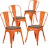 Carnegy Avenue Orange Restaurant Chairs (Set of 4)