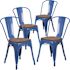 Carnegy Avenue Blue Restaurant Chairs (Set of 4)