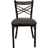 Black Hercules Series "X" Back Metal Restaurant Chairs, Modern Armless Dining Chairs for Restaurants (Set of 2)
