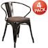 Carnegy Avenue Black Restaurant Chairs (Set of 4)