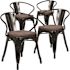 Carnegy Avenue Black Restaurant Chairs (Set of 4)