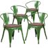 Carnegy Avenue Green Restaurant Chairs (Set of 4)