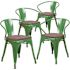Carnegy Avenue Green Restaurant Chairs (Set of 4)