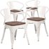 Carnegy Avenue White Restaurant Chairs (Set of 4)