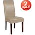 Carnegy Avenue Beige Leather Dining Chairs (Set of 2)