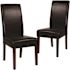 Carnegy Avenue Brown Leather Dining Chairs (Set of 2)