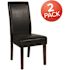 Carnegy Avenue Black Leather Dining Chairs (Set of 2)