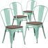 Carnegy Avenue Mint Green Restaurant Chairs (Set of 4)