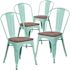 Carnegy Avenue Mint Green Restaurant Chairs (Set of 4)