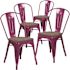 Carnegy Avenue Purple Restaurant Chairs (Set of 4)