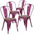 Carnegy Avenue Purple Restaurant Chairs (Set of 4)