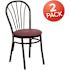 Carnegy Avenue Burgundy Restaurant Chairs (Set of 2)