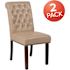 Carnegy Avenue Beige Leather Dining Chairs (Set of 2)