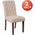 Carnegy Avenue Beige Fabric Dining Chairs (Set of 2)