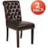 Carnegy Avenue Brown Leather Dining Chairs (Set of 2)