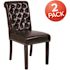 Carnegy Avenue Brown Leather Dining Chairs (Set of 2)