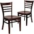 Carnegy Avenue Mahogany Wood Seat/Mahogany Wood Frame Restaurant Chairs (Set of 2)