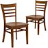 Carnegy Avenue Cherry Wood Seat/Cherry Wood Frame Restaurant Chairs (Set of 2)