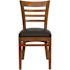 Carnegy Avenue Black Vinyl Seat/Cherry Wood Frame Restaurant Chairs (Set of 2)