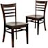 Carnegy Avenue Walnut Wood Seat/Walnut Wood Frame Restaurant Chairs (Set of 2)
