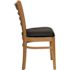 Carnegy Avenue Black Vinyl Seat/Natural Wood Frame Restaurant Chairs (Set of 2)