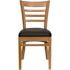 Carnegy Avenue Black Vinyl Seat/Natural Wood Frame Restaurant Chairs (Set of 2)