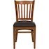 Carnegy Avenue Black Vinyl Seat/Cherry Wood Frame Restaurant Chairs (Set of 2)