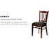 Carnegy Avenue Black Vinyl Seat/Mahogany Wood Frame Restaurant Chairs (Set of 2)