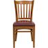 Carnegy Avenue Burgundy Vinyl Seat/Cherry Wood Frame Restaurant Chairs (Set of 2)