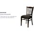 Carnegy Avenue Black Vinyl Seat/Walnut Wood Frame Restaurant Chairs (Set of 2)
